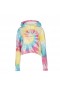  Moletom com capuz curto feminino com estampa tie-dye neon | Dannijo Sweaters