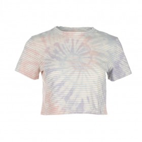  Camiseta feminina roxa multicolorida com tie-dye | Dannijo Tops