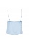  Canotta da donna in seta con scollo quadrato, colore azzurro | Dannijo Tops