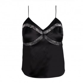  Canotta da donna con pannelli in pizzo nero | Dannijo Tops