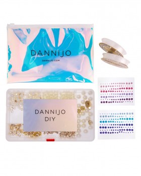  Kit fai da te per feste con perle e oro per donne | Kit per perline e tinture a nodi Dannijo