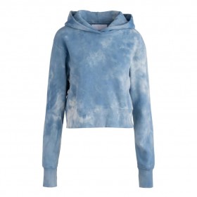  Indigo Tie Dye Cropped Hoodie voor dames | Dannijo Truien