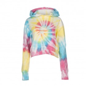  Neon Tie Dye Cropped Hoodie voor dames | Dannijo Truien