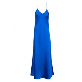  Robe longue nuisette en soie Cobalt Mossy pour femme | Robes Dannijo